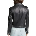 luxury studded leather jacket