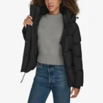 women's cropped puffer jacket