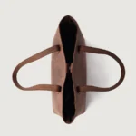 brown tote bag leather
