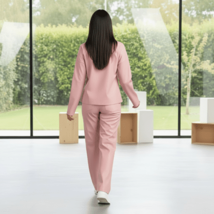 mock neck faux leather set