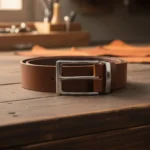 Tan genuine leather belt