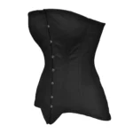 black satin corset top