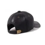 Genuine leather baseball cap