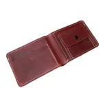 Mahogany red leather wallet