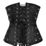 Black underbust corset - Steel Boned Lacing Corset - Image 3