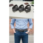 Bellford Charcoal Grey Genuine Leather Belt - Image 3