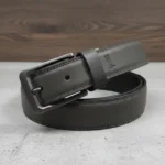 Bellford Charcoal Grey Genuine Leather Belt - Image 2