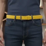 Bellford Premium Mustard Yellow Genuine Leather Belt - Image 2