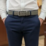 Bellford Textured Matte Buckle Genuine Leather Belt - Image 2