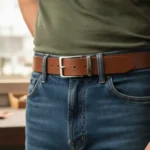 Harbor Classic Tan Genuine Leather Belt for Men - Image 2
