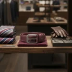 Ridgeway Burgundy Genuine Leather Belt for Men - Image 3