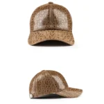 Designer reptile leather cap