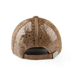 Men’s luxury textured leather cap