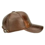 Camel leather cap for men