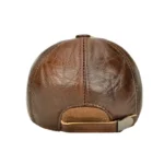 Tan leather baseball cap