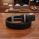 Classic black leather belt
