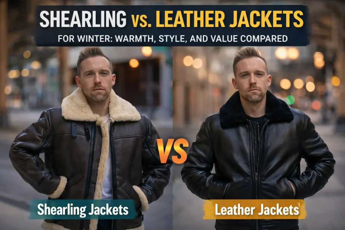 shearling vs. leather jackets