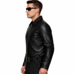 The Police B AGB (Above The Gun Belt) Leather Motorcycle Jacket - Image 4